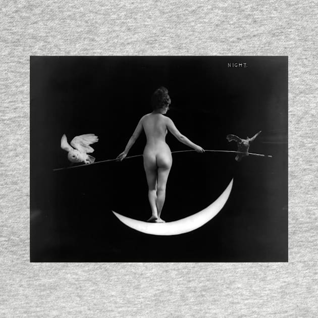 Late 19th Century "Night" Witchy Nude Female Photograph by moonandcat